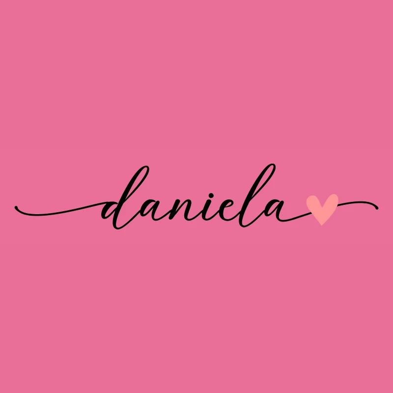 Daniela Last name First name Calligraphy Script