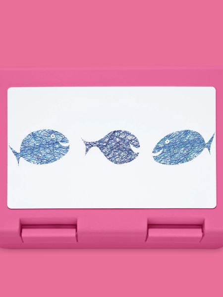 Scribblefisch Blau Muster Kulifisch