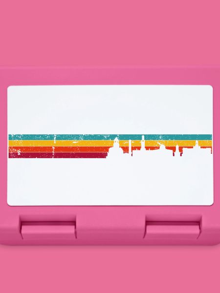 Retro Sunset Skyline Stripes