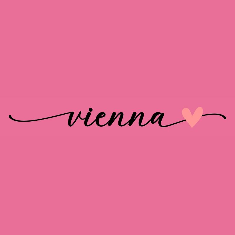 Nom de Vienne Vienna Word Calligraphy Script