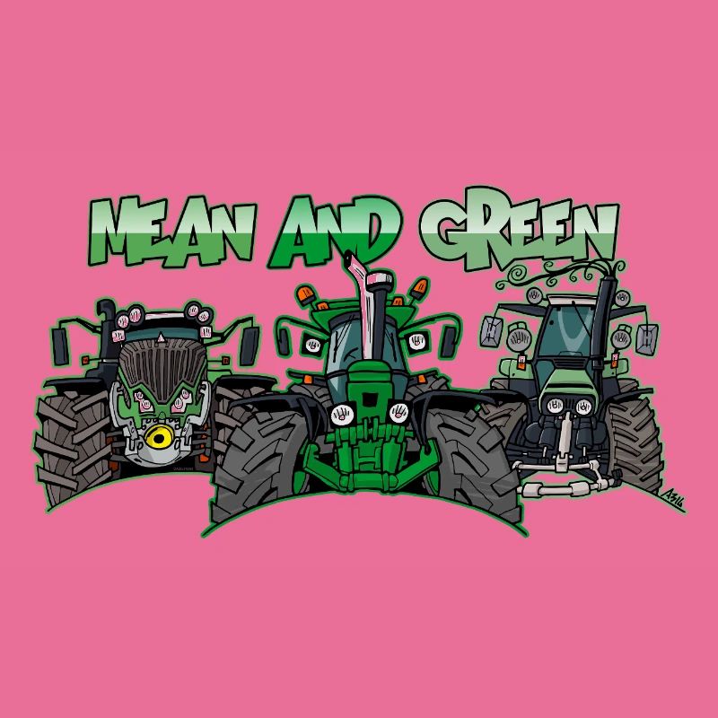 Tracteurs Différents et Verts