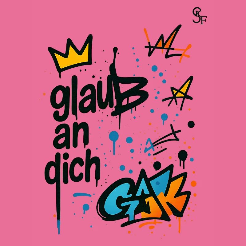 Graffiti Glaub An Dich Design
