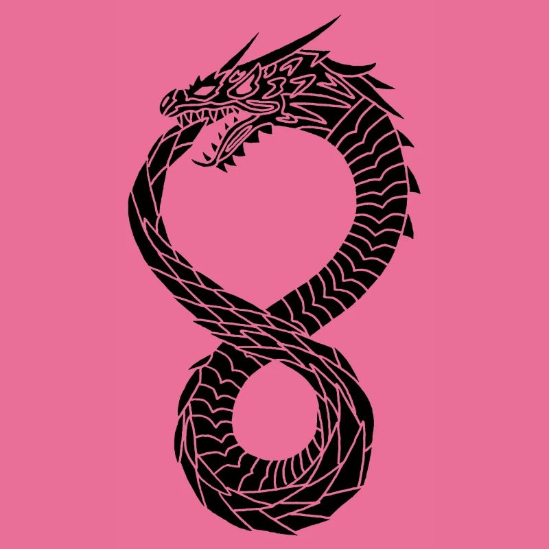 Schwarzer unendlicher Drache