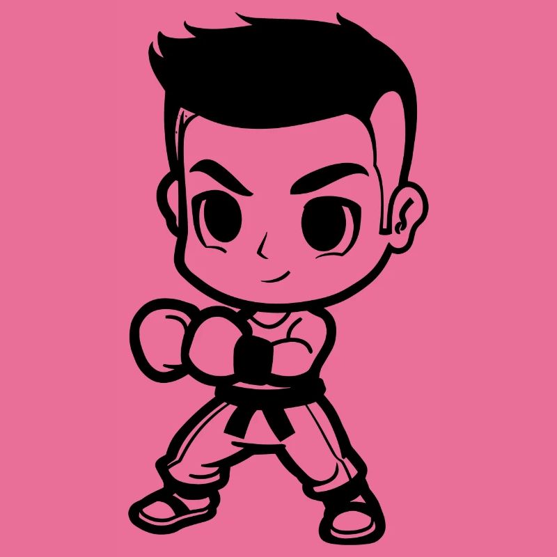 Kickboxing Garçon Look Comique