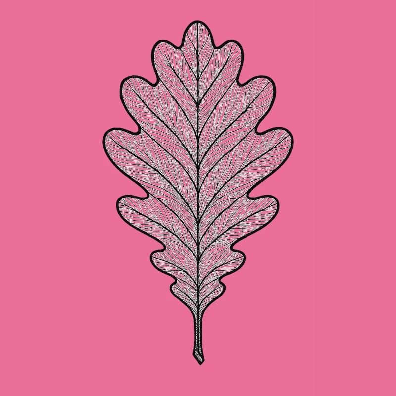 Monochromes Eichenblatt-Design