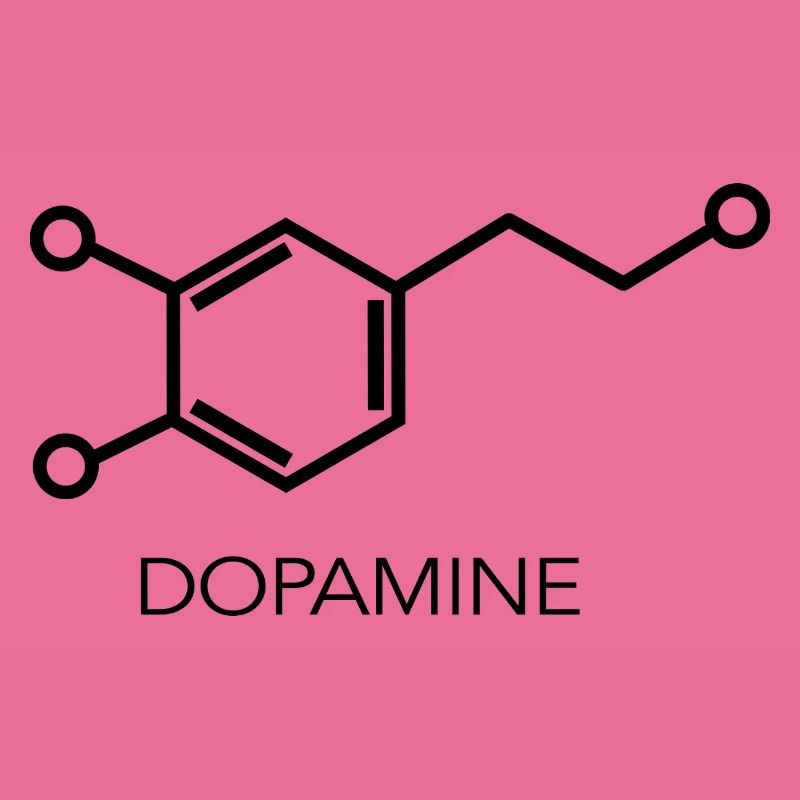 Dopamine Molecule Minimalist Science Design