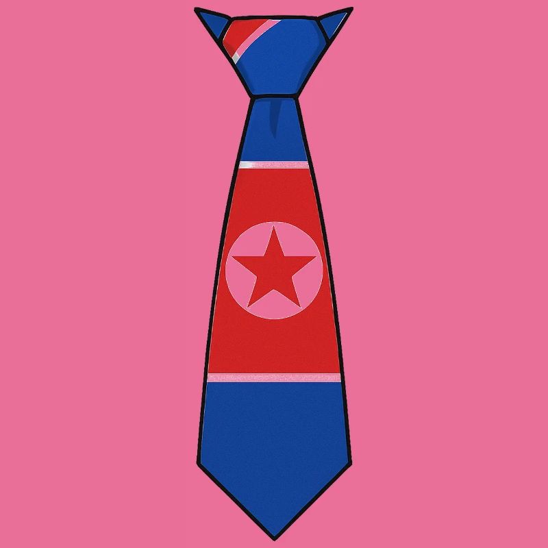 Cravate Corée du Nord – Conception du drapeau