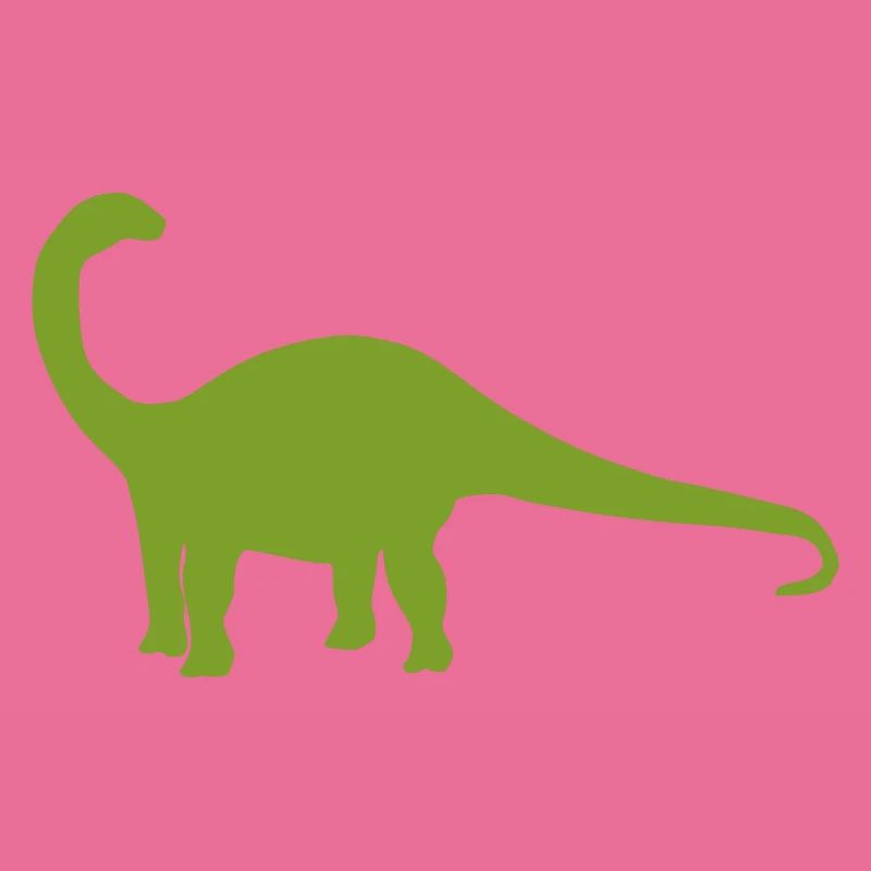 Silhouette de dinosaure vert