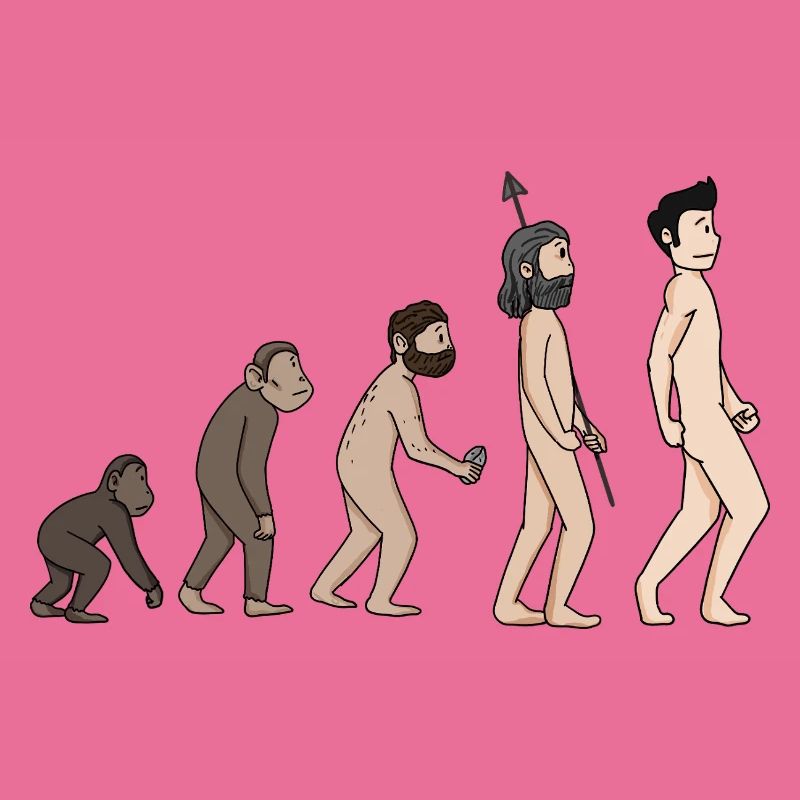 Human Development - Evolution Illustration