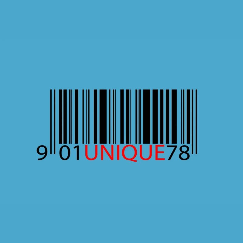 Unique Red Text Barcode