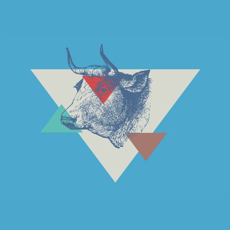 Conception de triangle de vache