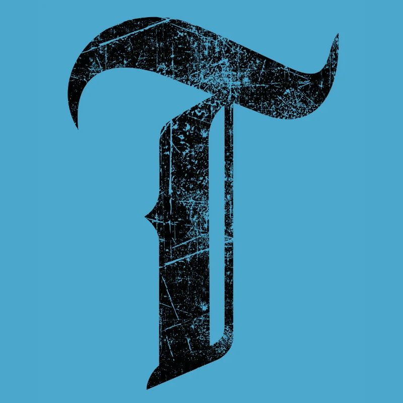 Tshirt alphabet initial T