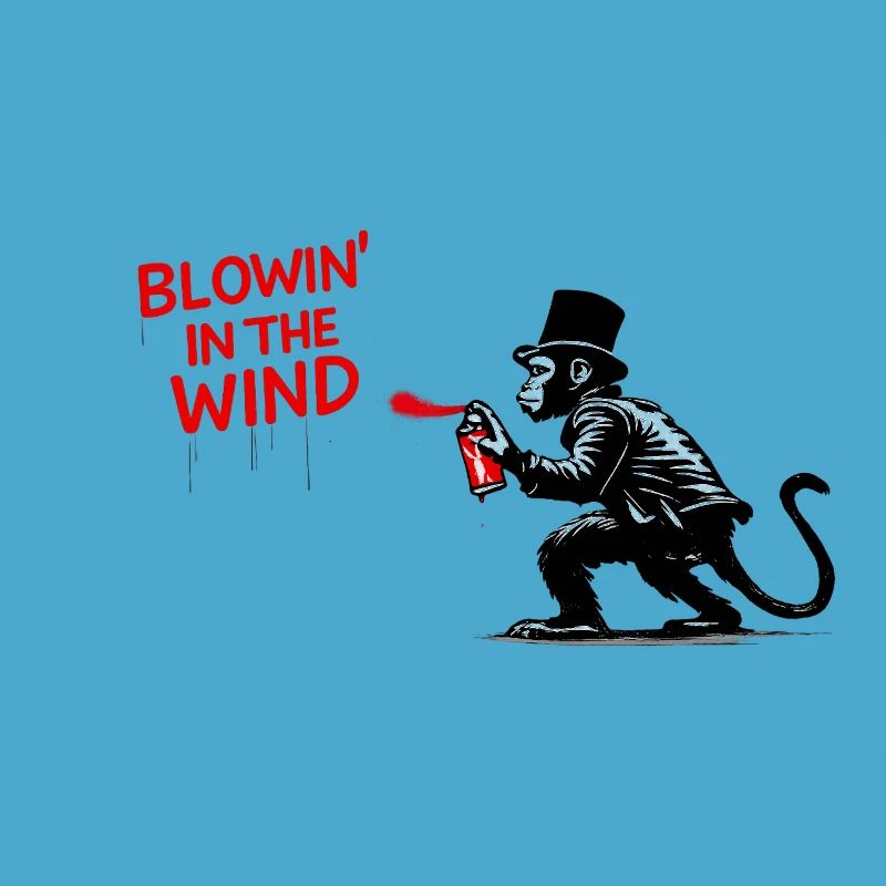 Wind Spray Monkey Graffiti