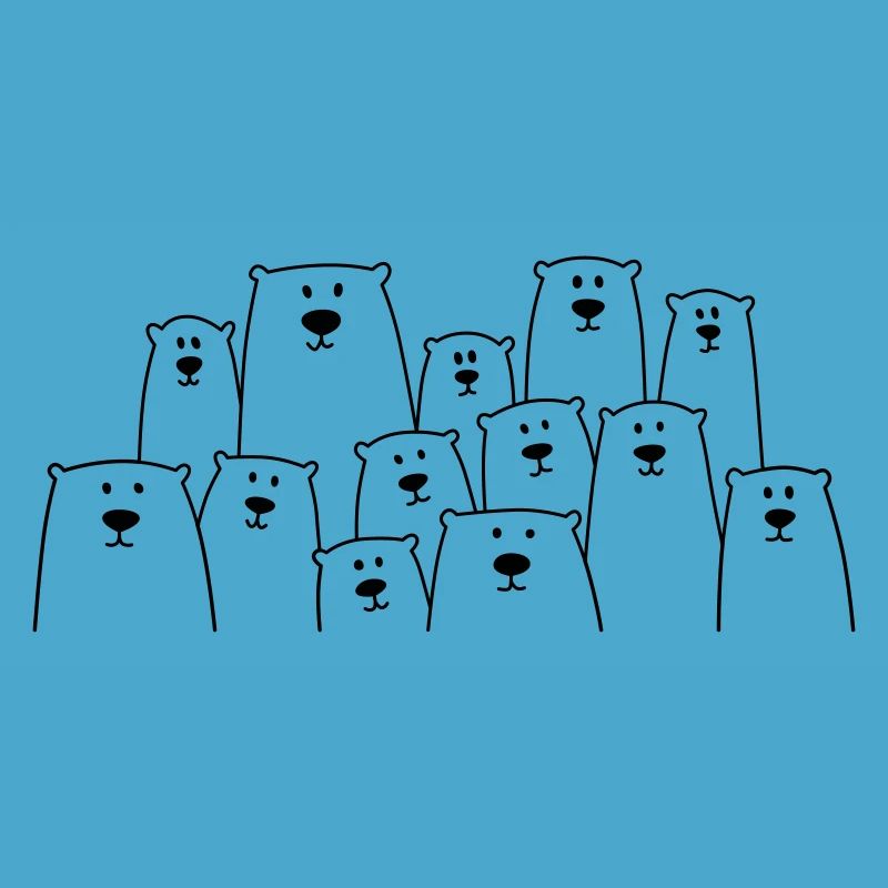 Lustige Eisbären oder Bären