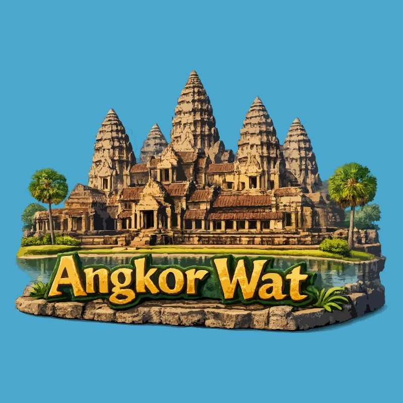 Angkor Wat : complexe du temple aux couleurs du sable