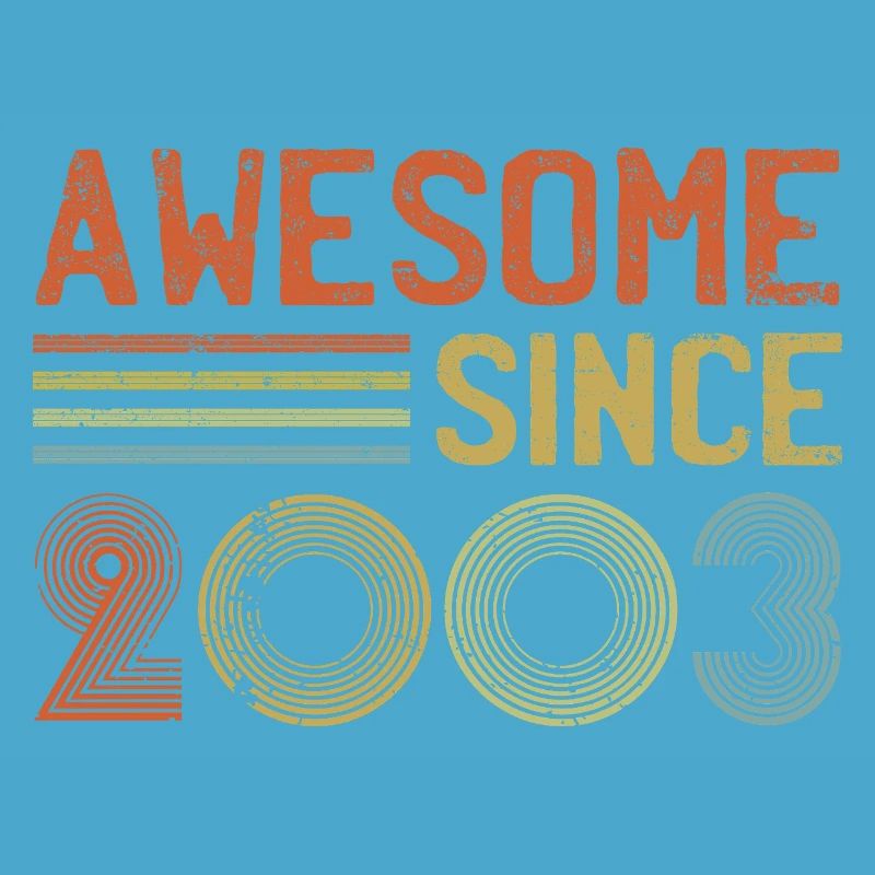 Retro 2003 Celebration Graph Text