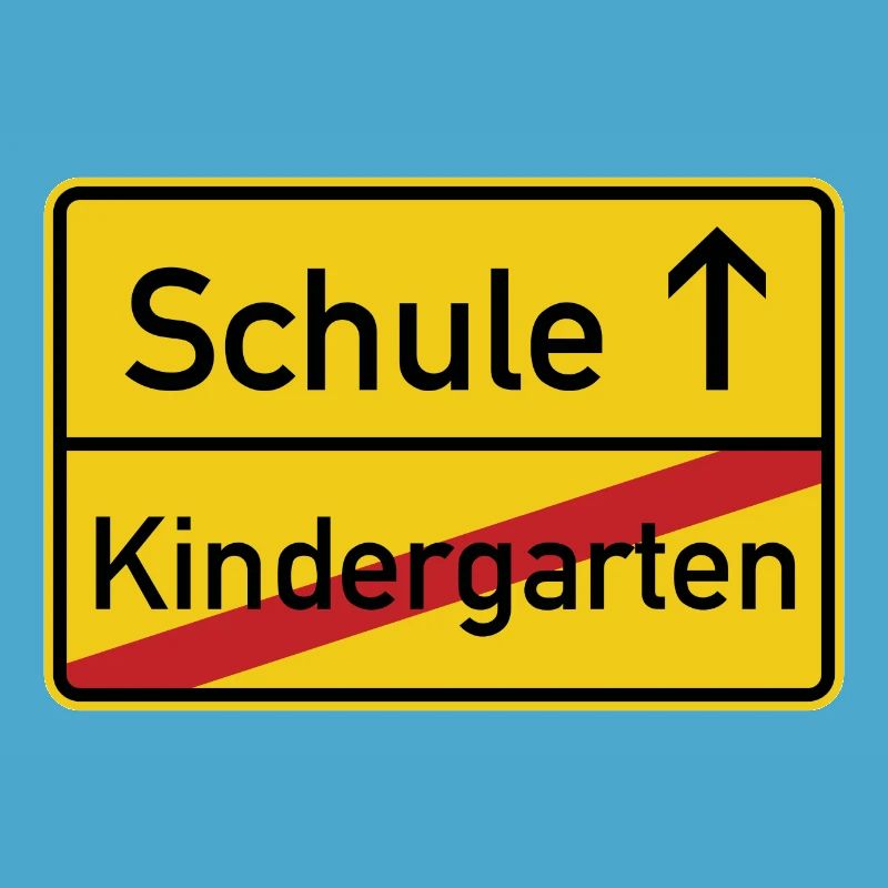 Kindergarten Schule Ortsschild - Einschulung