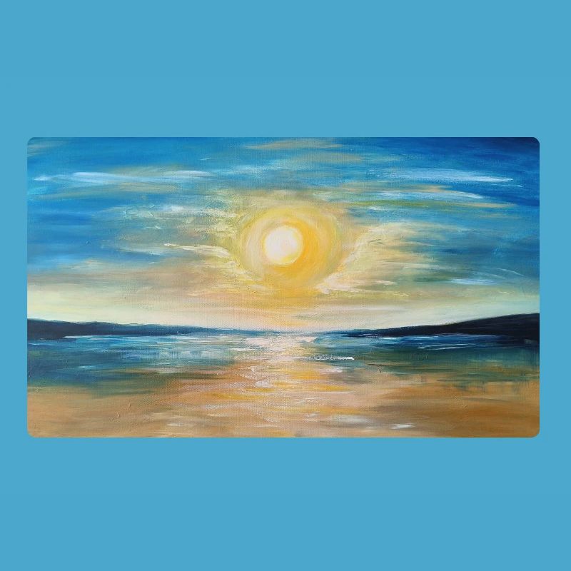 Reflet du coucher de soleil sur les eaux calmes