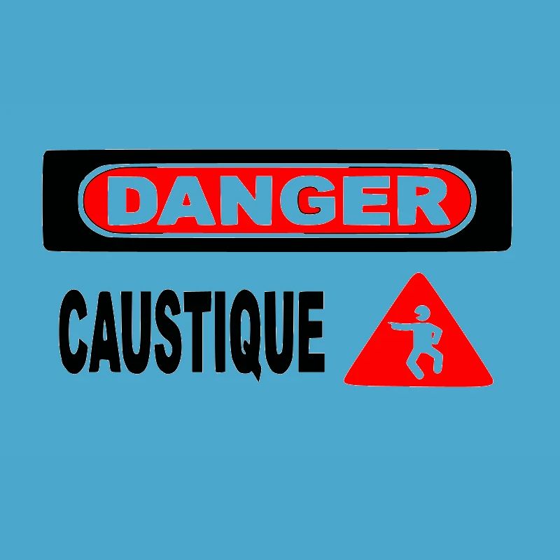 Panneau Danger Caustique