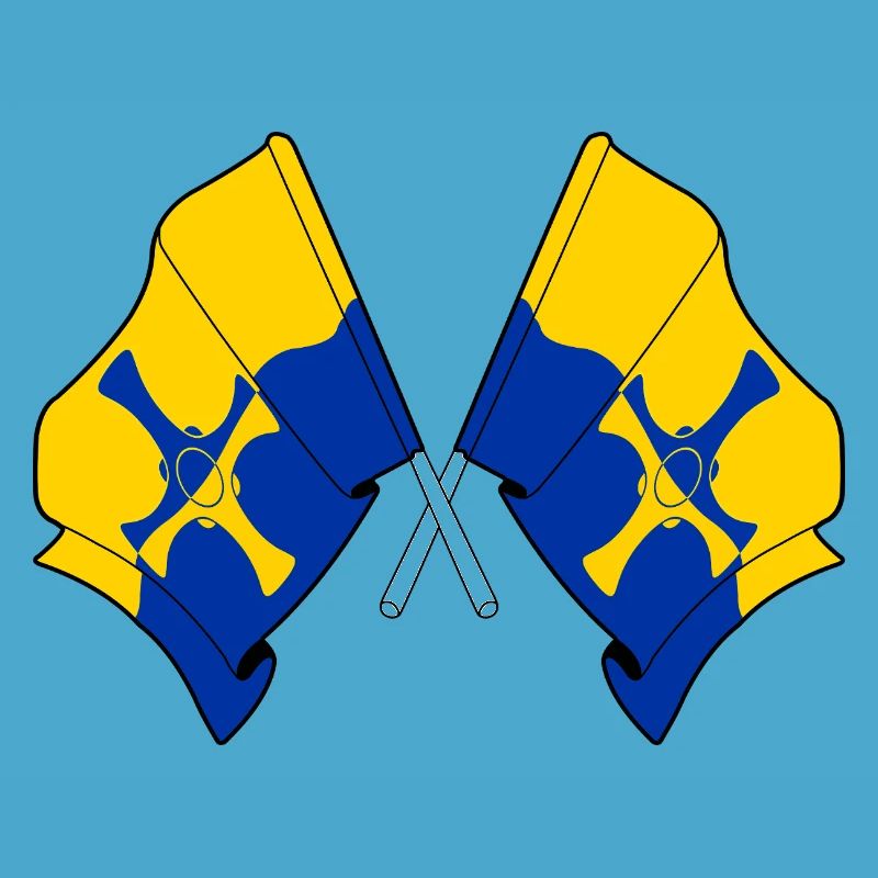 Two flags crossed – Durham