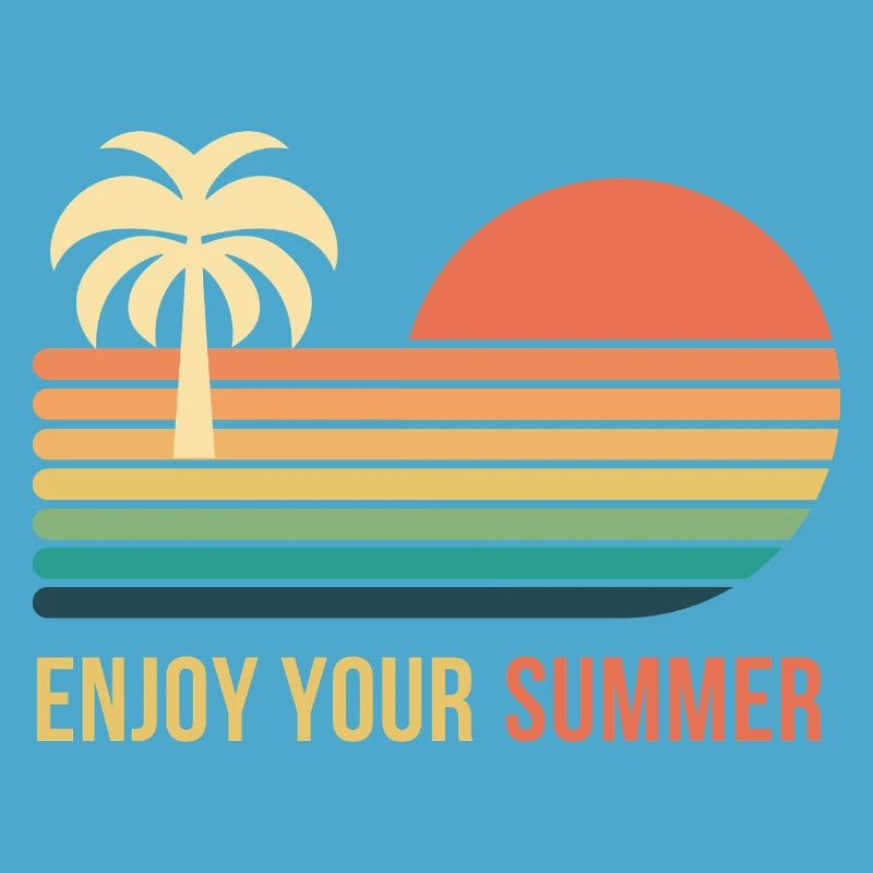 Sunset Retro Palm Tree