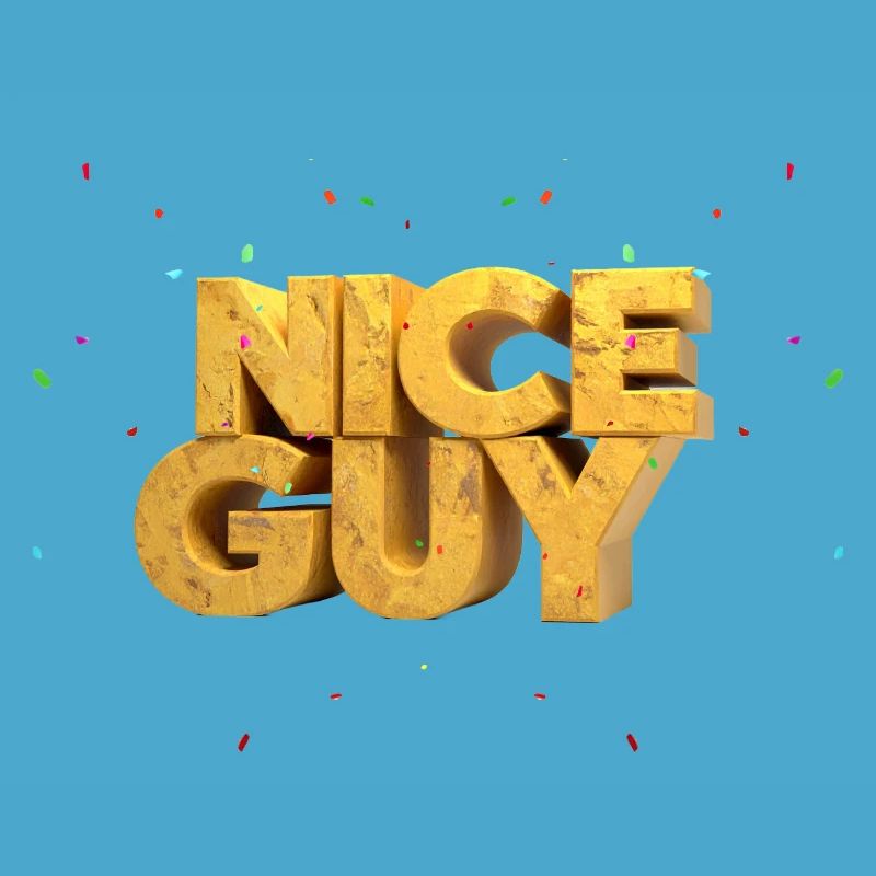 Nice Guy – Lettres monumentales en grès & Conf