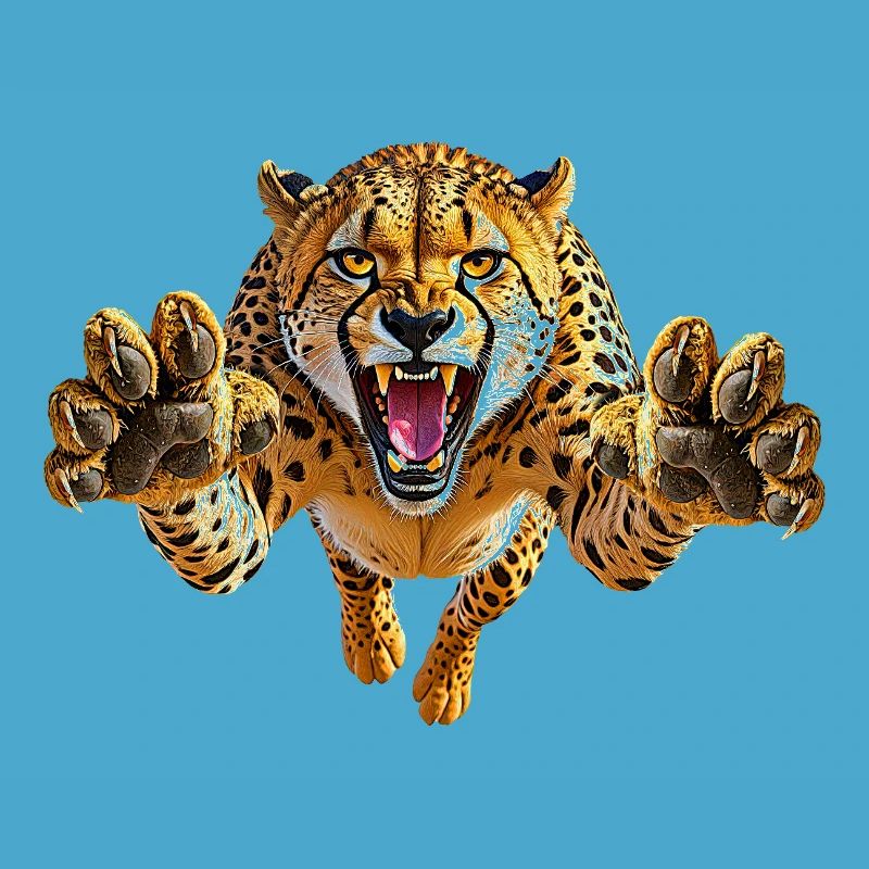 Guépard dans le saut