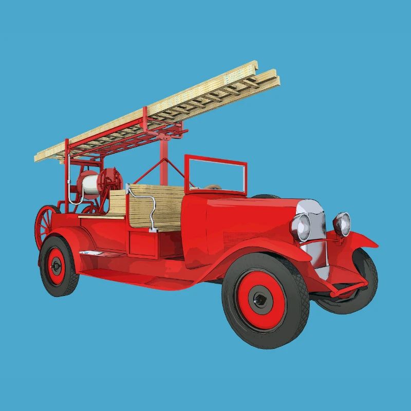 Retro fire engine, fire engine