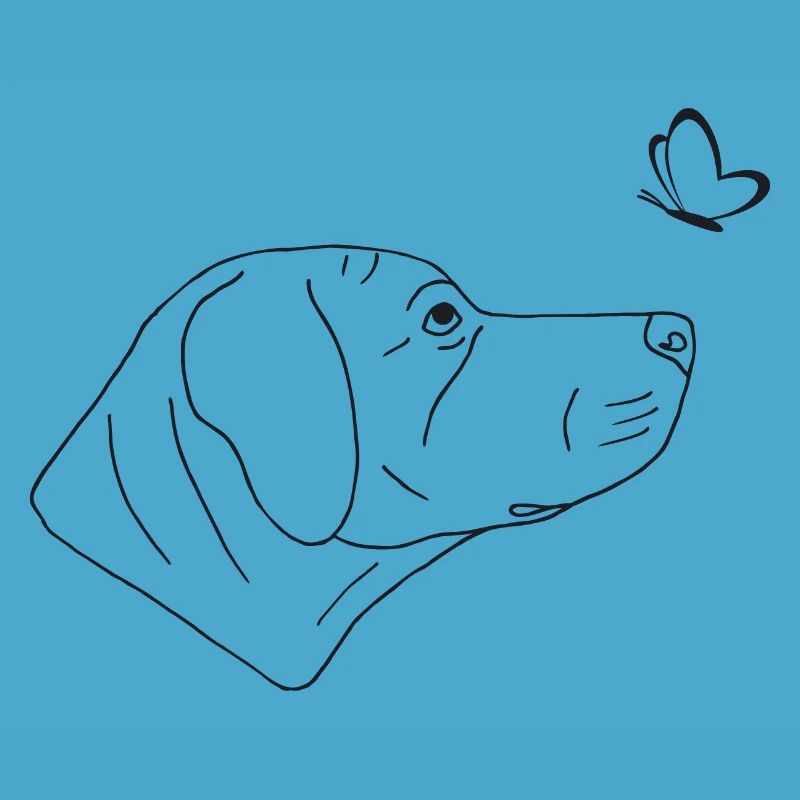 Rhodesian Ridgeback mit Schmetterling