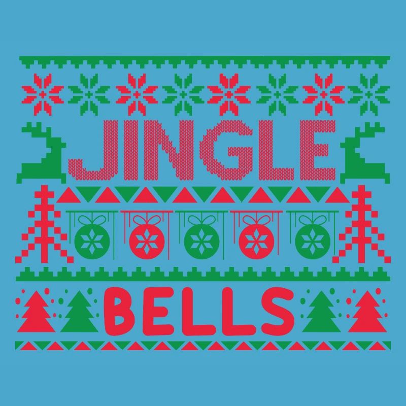 Hässlicher Pullover – Jingle Bells Strickmuster