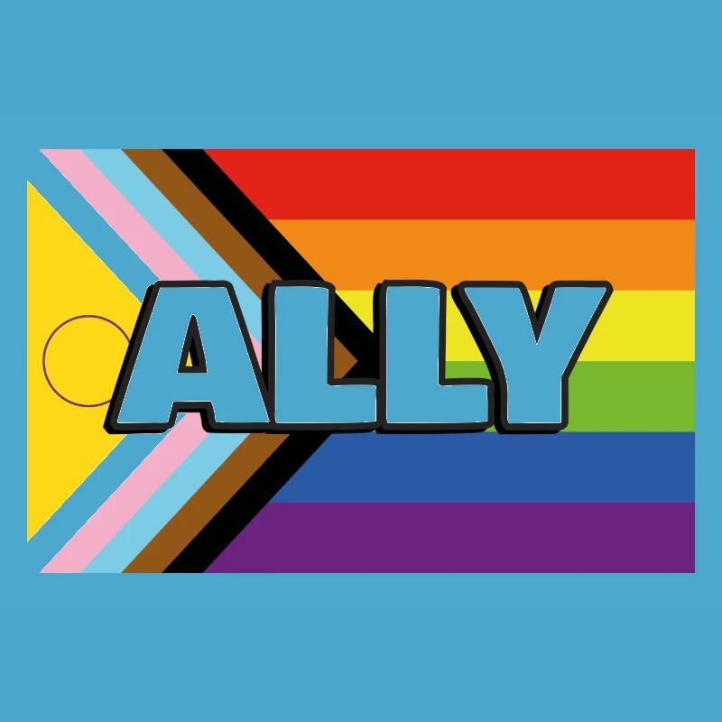 Pride Ally Inclusive Pride Progress Flag