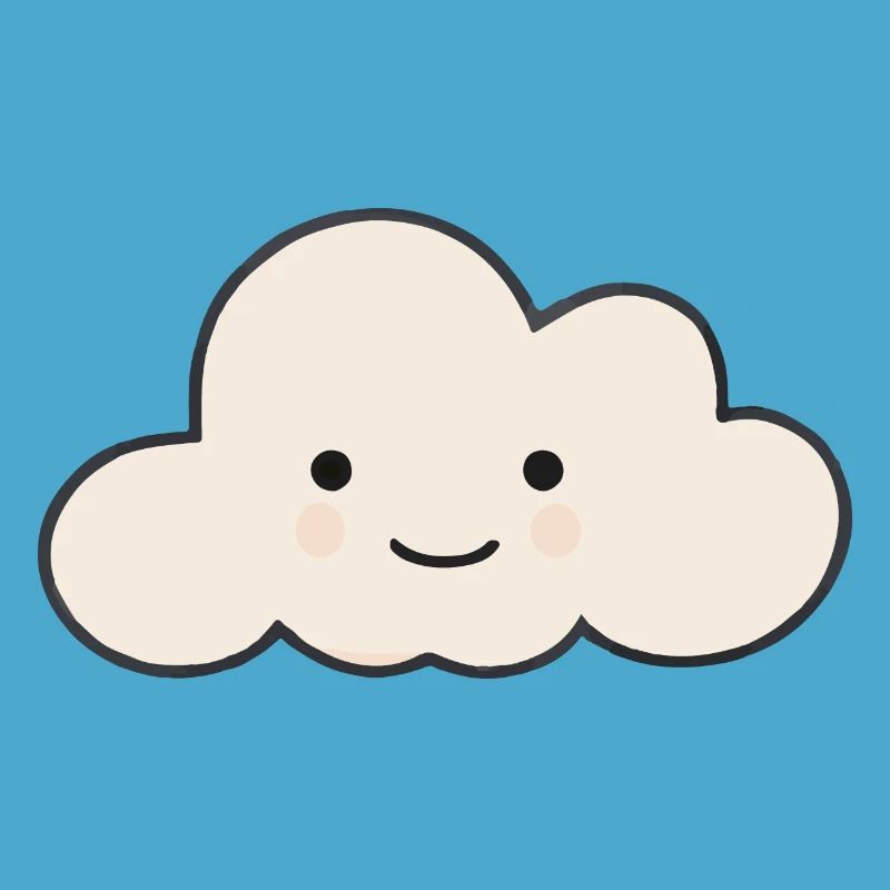 Sweet cloud with face Sweet cloud vector