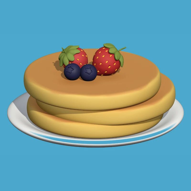 Pancake Stack with Berries