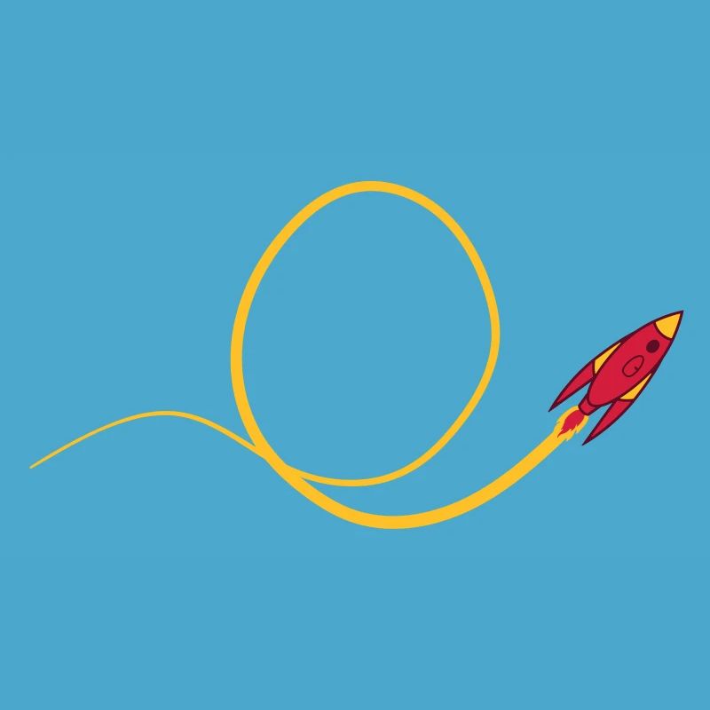 Looping fliegende Rakete