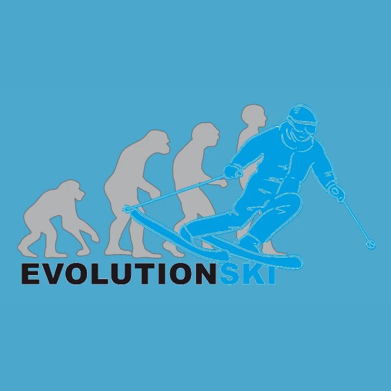 évolution ski, ski, ski, piste de ski