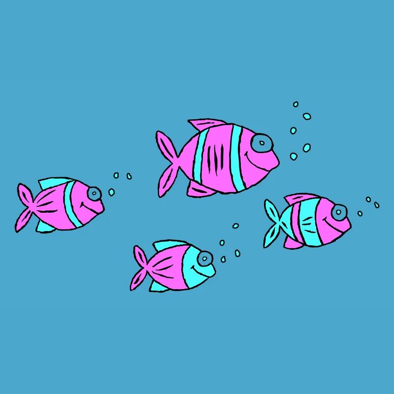 Poisson Cichlide Eau Mer Graffiti Dessin