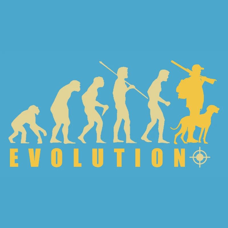 evolution chasseur cadeau chasse drôle