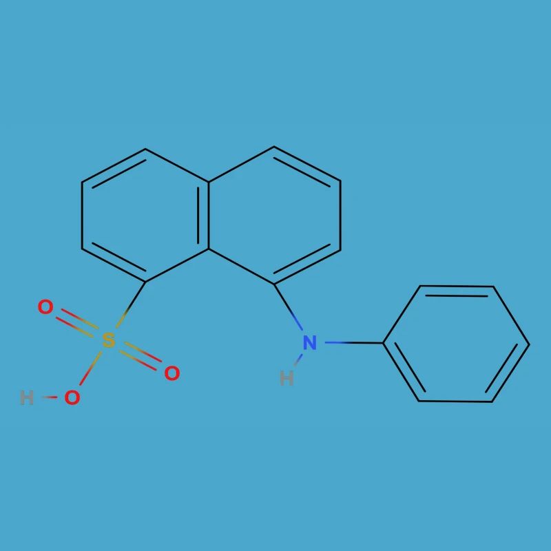 Lipase Molecule - Colored Structural Formula