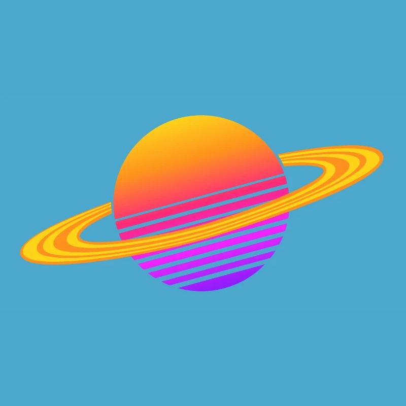 Synthwave Saturne