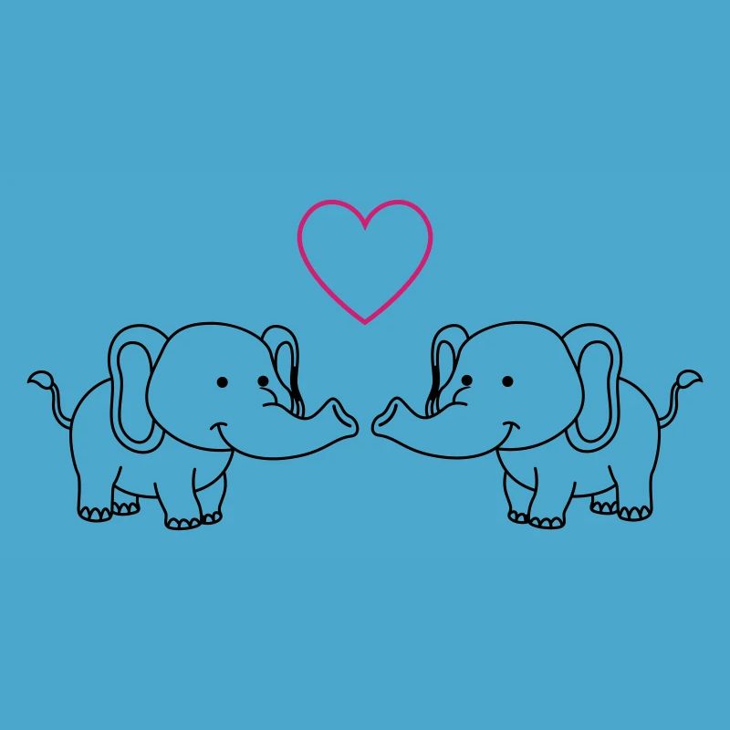 Éléphants amoureux