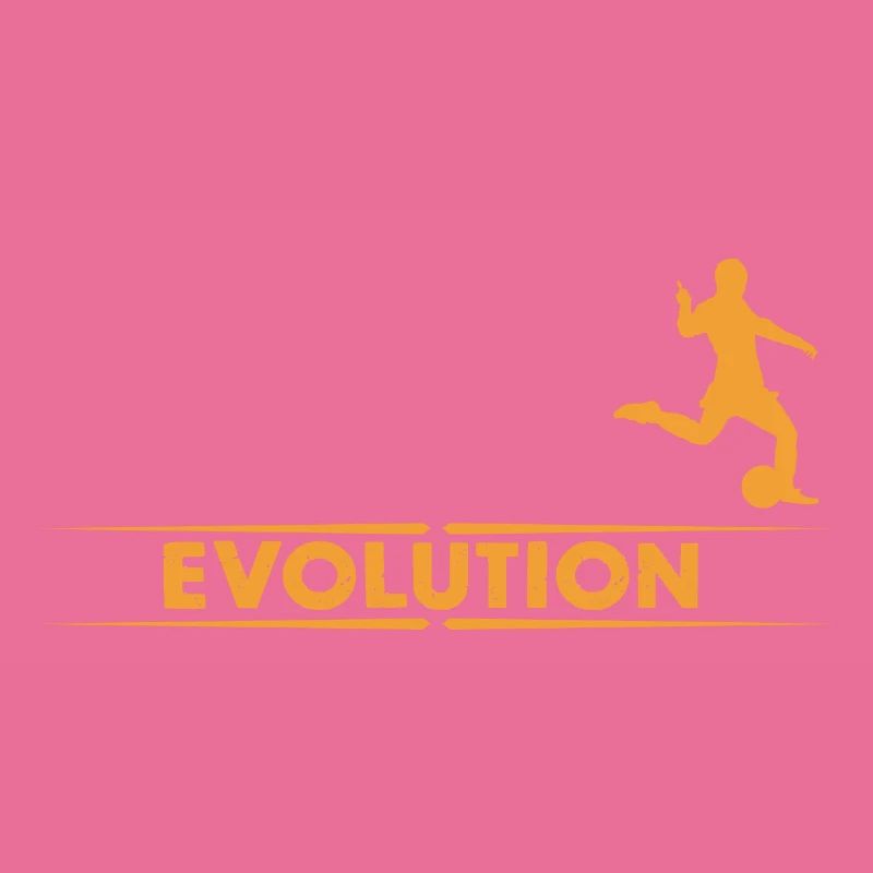 Fussball Evolution - orange/weiss