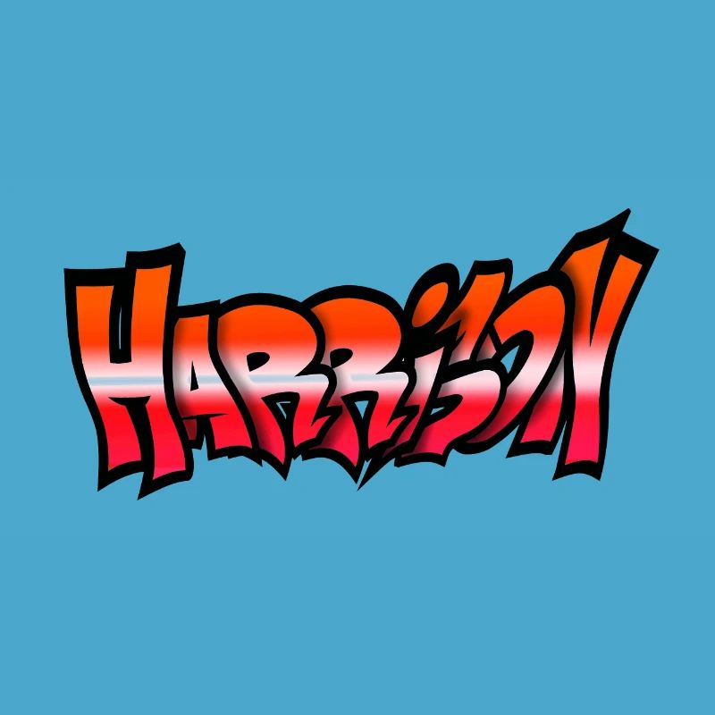 Harrison GRAFFITI NAME red
