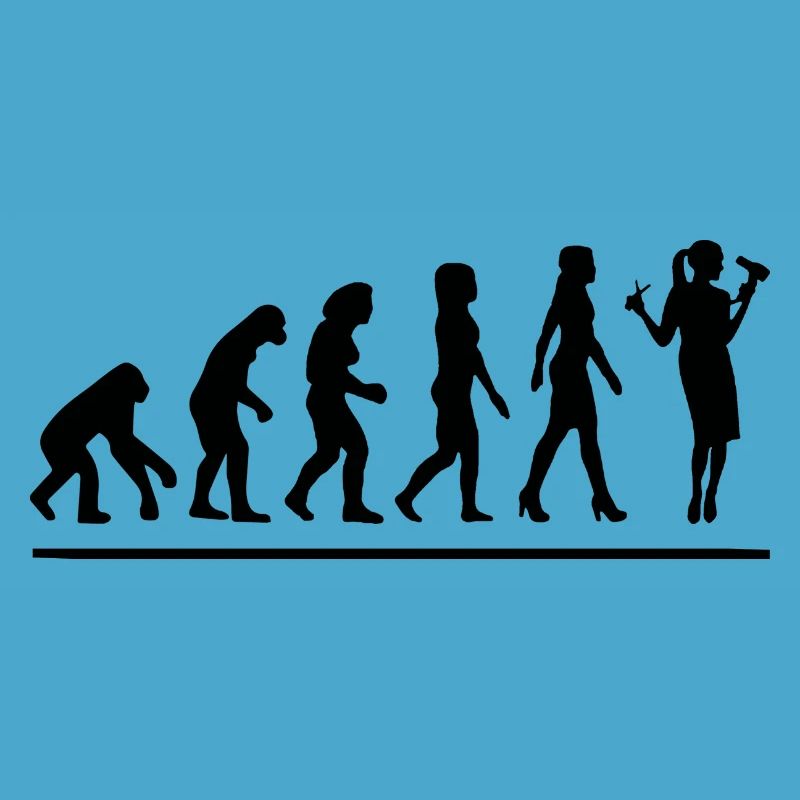 Évolution coiffeuse / cadeau humour coiffeuse