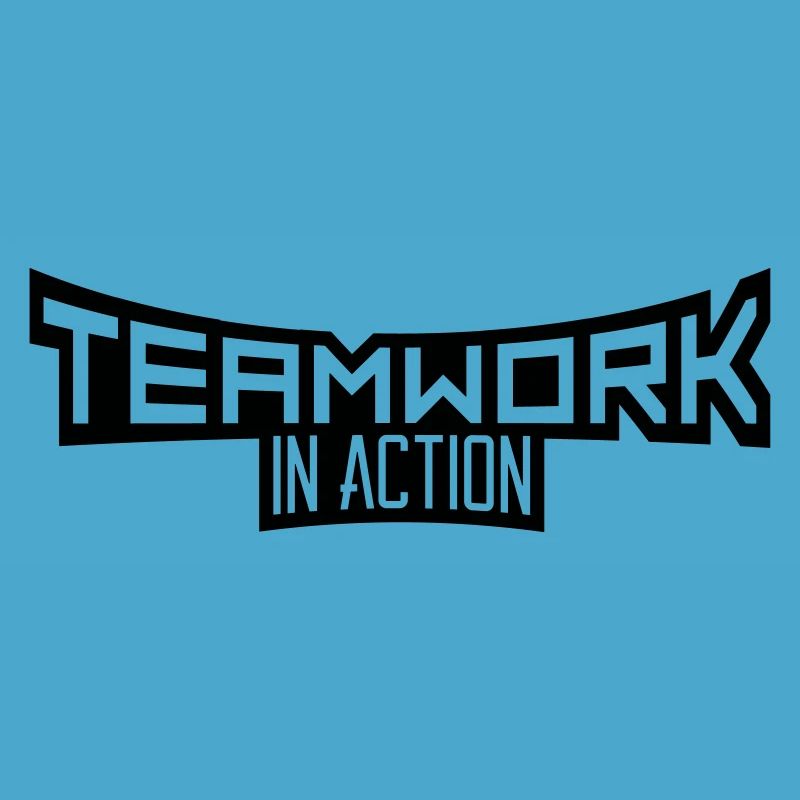 équipe travail d'équipe cool design en action logo travail d'équipe