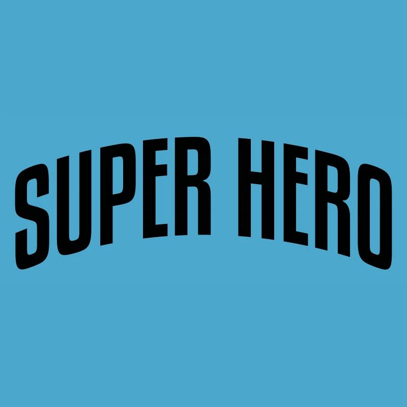 super hero stylish arched text logo copy