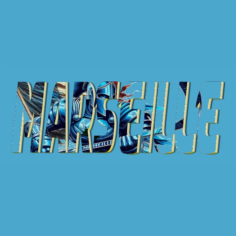 Marseille stylized comic book design