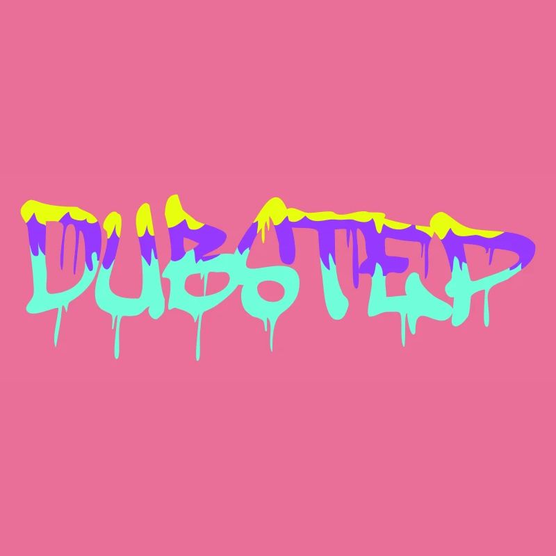 Dub Step Techno Music Party Drop Graffiti Text