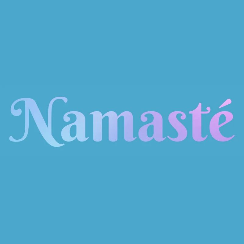 Namaste lettering with magic gradient