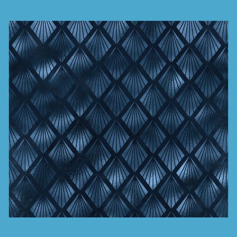 Blue Art Deco Pattern