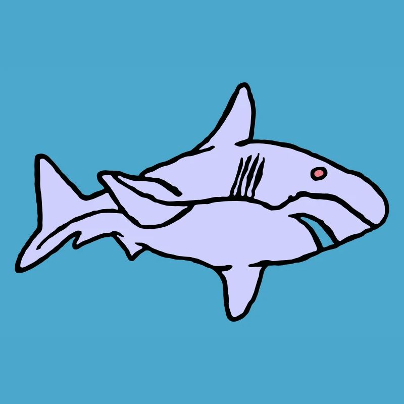 Poisson Requin Prédateur Eau Graffiti Océan